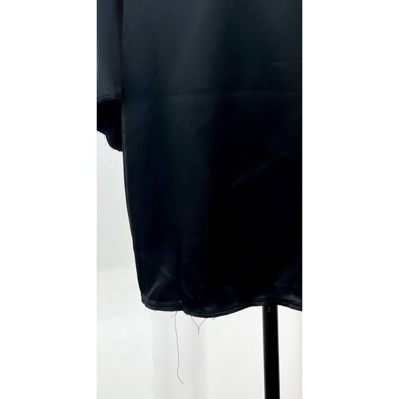 By Malene Birger Pilavis Blouse in Black Size 32 Satin Short Sleeve Scoop Neck - Picture 5 of 5